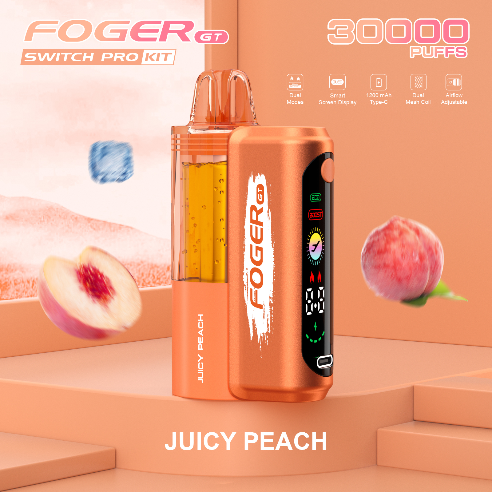 Newest Foger Gt 30000 Puffs Pods+Kit Vapes
