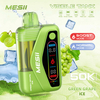 MESII Vape 30k 50k Puffs Disposable Vape Pen E Cigarette Visible Tank Blue Razz Pod