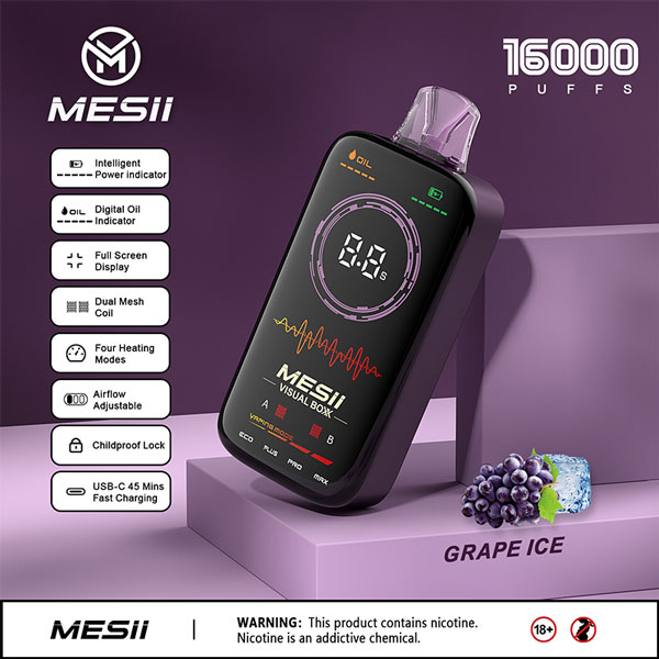 MESII Visual Boxx Grape Ice Disposable Vape