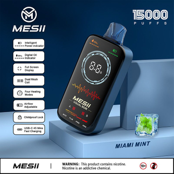 Full Screen Mesii Visual Boxx 16000 16K Puffs Disposable E Vape 2% 5% Nicotine $2.10-$4.80