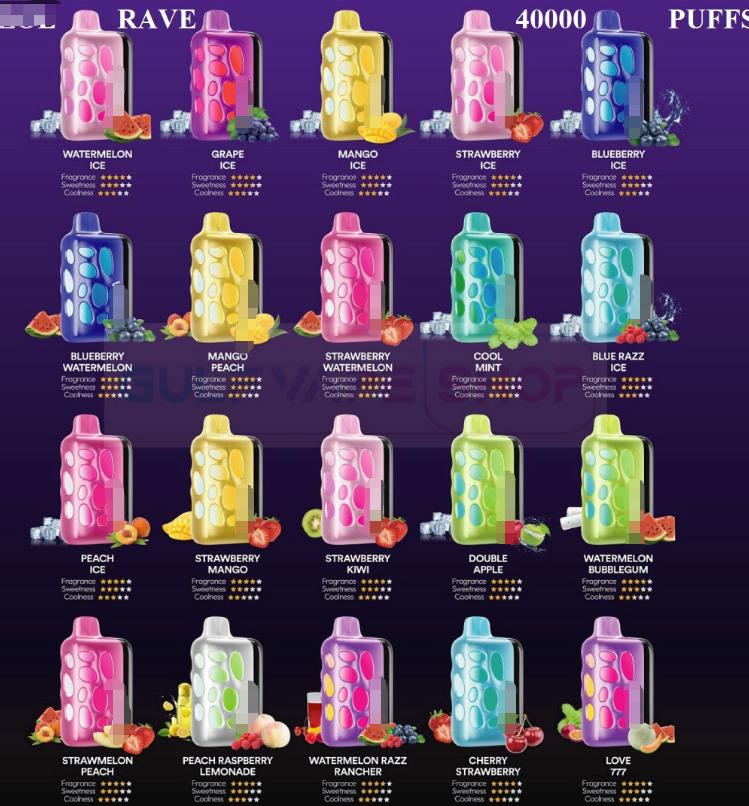 Vozol Rave 40000 5% Nicotine E Cigs Vape In Eu Warehouse