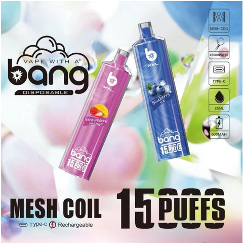 Crystal Bang Shisha 15000 15K Puffs Bar Disposable E Vapes