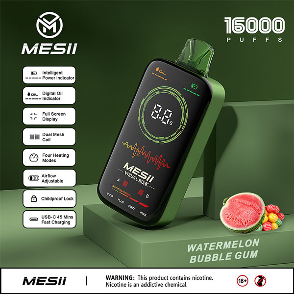 MESII Visual Boxx Watermelon Bubblegum Disposable Vape