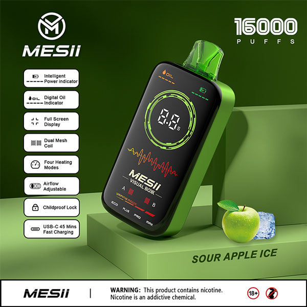 MESII Visual Boxx Sour Apple Ice Disposable Vape