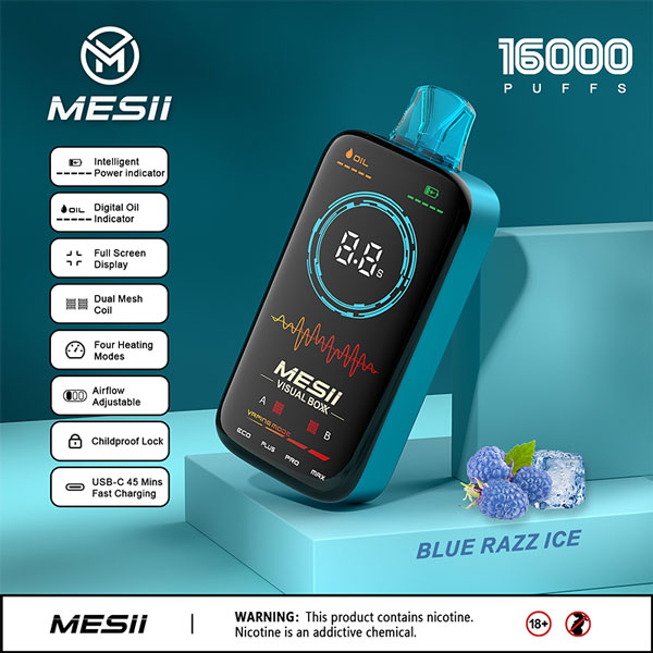 MESII Visual Boxx Blue Razz Ice Disposable Vape
