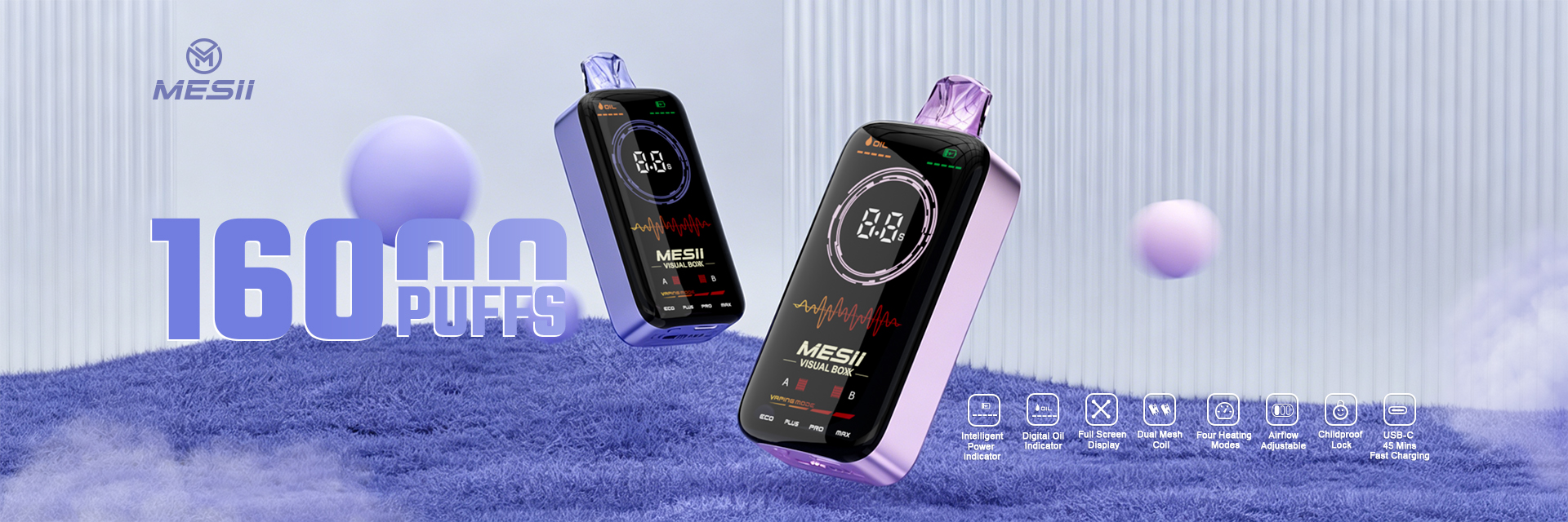 Mesii Visual Boxx 16000 — 16,000 Puffs — 15 Flavors Available