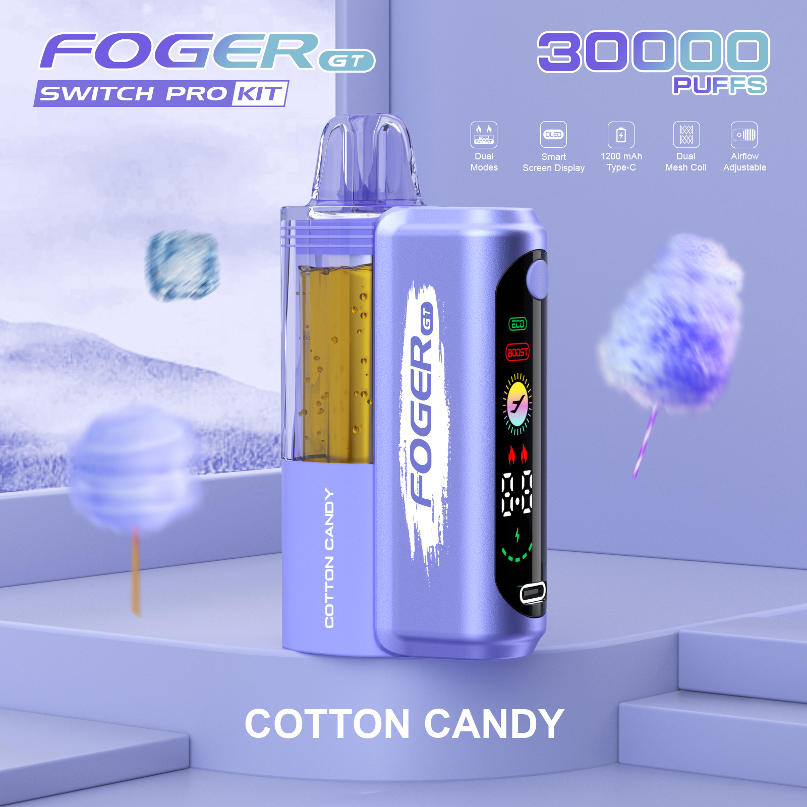 Foger Gt Switch 30000 Puffs 0-5% Nicotine Pods Kit Vapes