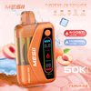 MESII Vape 30k 50k Puffs Disposable Vape Pen E Cigarette Visible Tank Blue Razz Pod