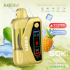 MESII Vape 30k 50k Puffs Disposable Vape Pen E Cigarette Visible Tank Blue Razz Pod