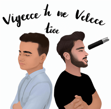 DALL·E 2023-03-24 15.14.52 - A side-by-side comparison of a stressed vaper and a relaxed vaper, illustrating the difference in their experiences and emphasizing the importance of .png