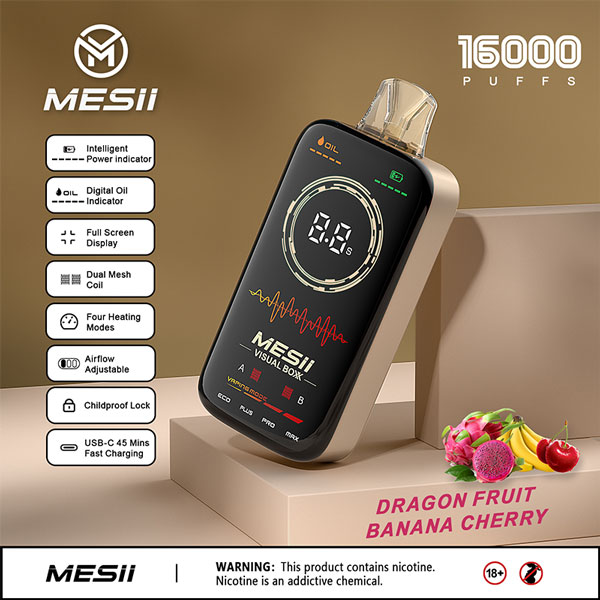 MESII Visual Boxx Dragon Fruit Banana Cherry Disposable Vape