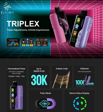 Eu Stock 40K Elfbar Trio Ice+Sour+Sweet Adjustable Disposable Vapes