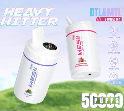 Mesii Shisha Heavy Hitter 50K Puffs DTL&MTL Hookah Vapes