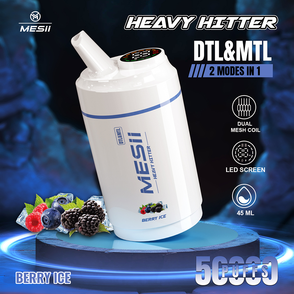 Mesii Shisha Heavy Hitter 50K Puffs DTL&MTL Hookah Vapes