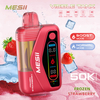 MESII Vape 30k 50k Puffs Disposable Vape Pen E Cigarette Visible Tank Blue Razz Pod