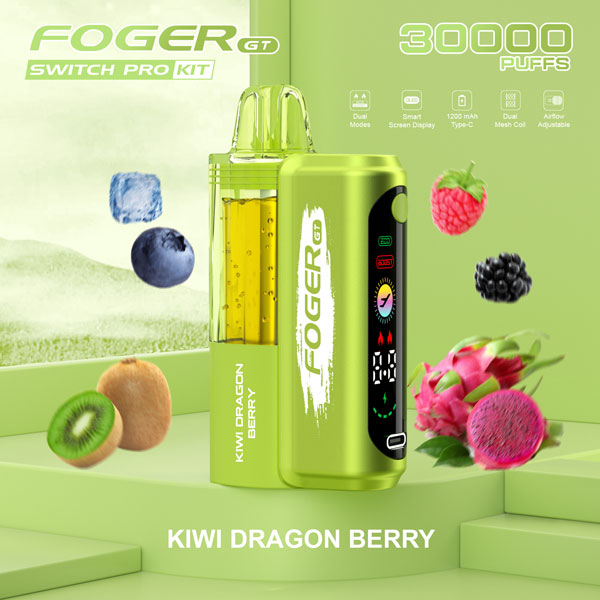 Foger GT Vape Kiwi Dragon Berry flavor pod