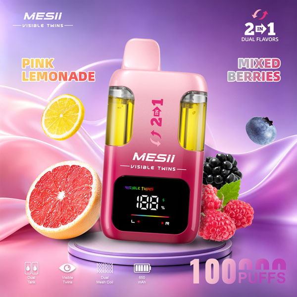 Mesii 100K Vape | 100000 Puffs Rechargeable Disposable Vape With Dual Flavor