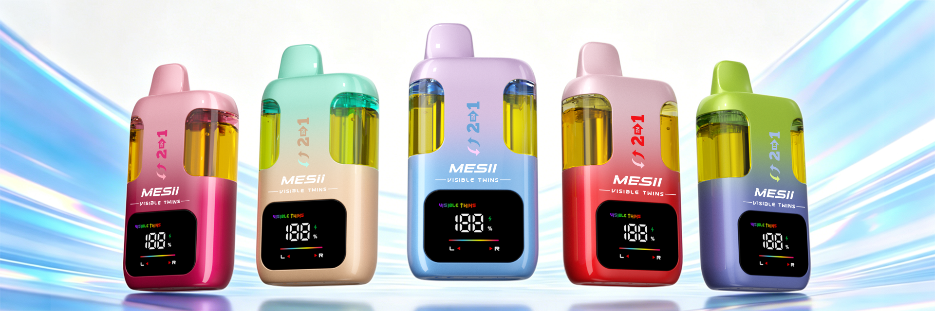 MESII 100K Puffs Vape Rechargeable Dual Flavor Disposable E Vape Device
