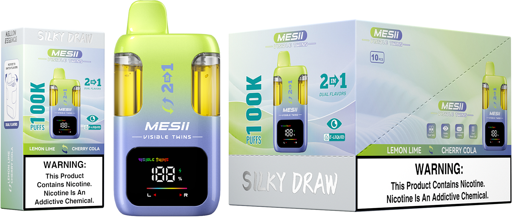 Mesii Twins 2 in 1 100k disposable vape