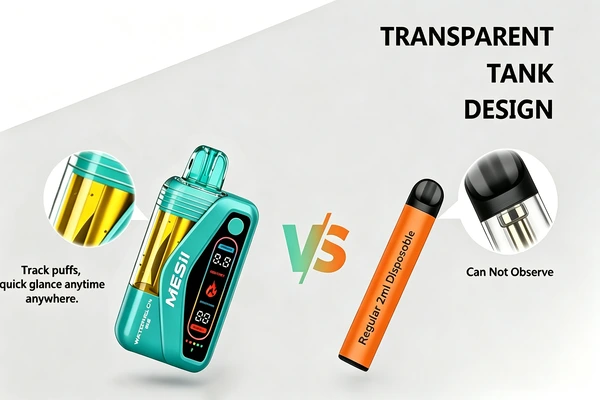 Visible Tank Vape vs Traditional Disposable Vape comparison.webp