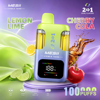 100k Puffs Vape — Dual Flavors: Lemon Lime and Cheer Cola