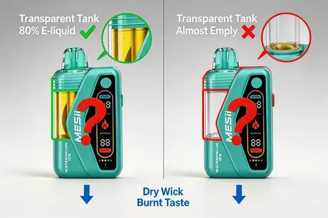How Low E-Liquid Causes a Burnt Disposable Vape (2).webp