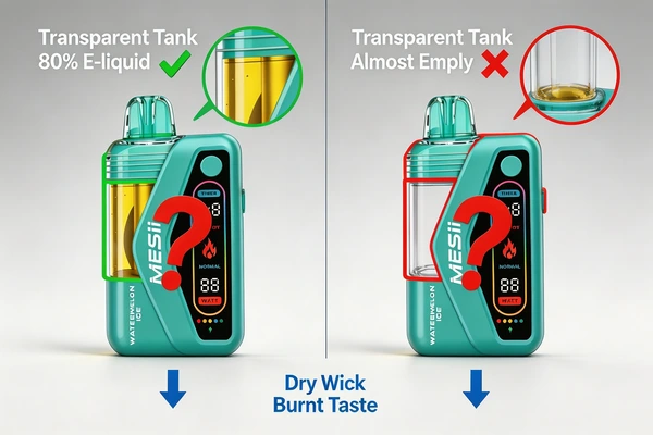 How Low E-Liquid Causes a Burnt Disposable Vape (2).webp